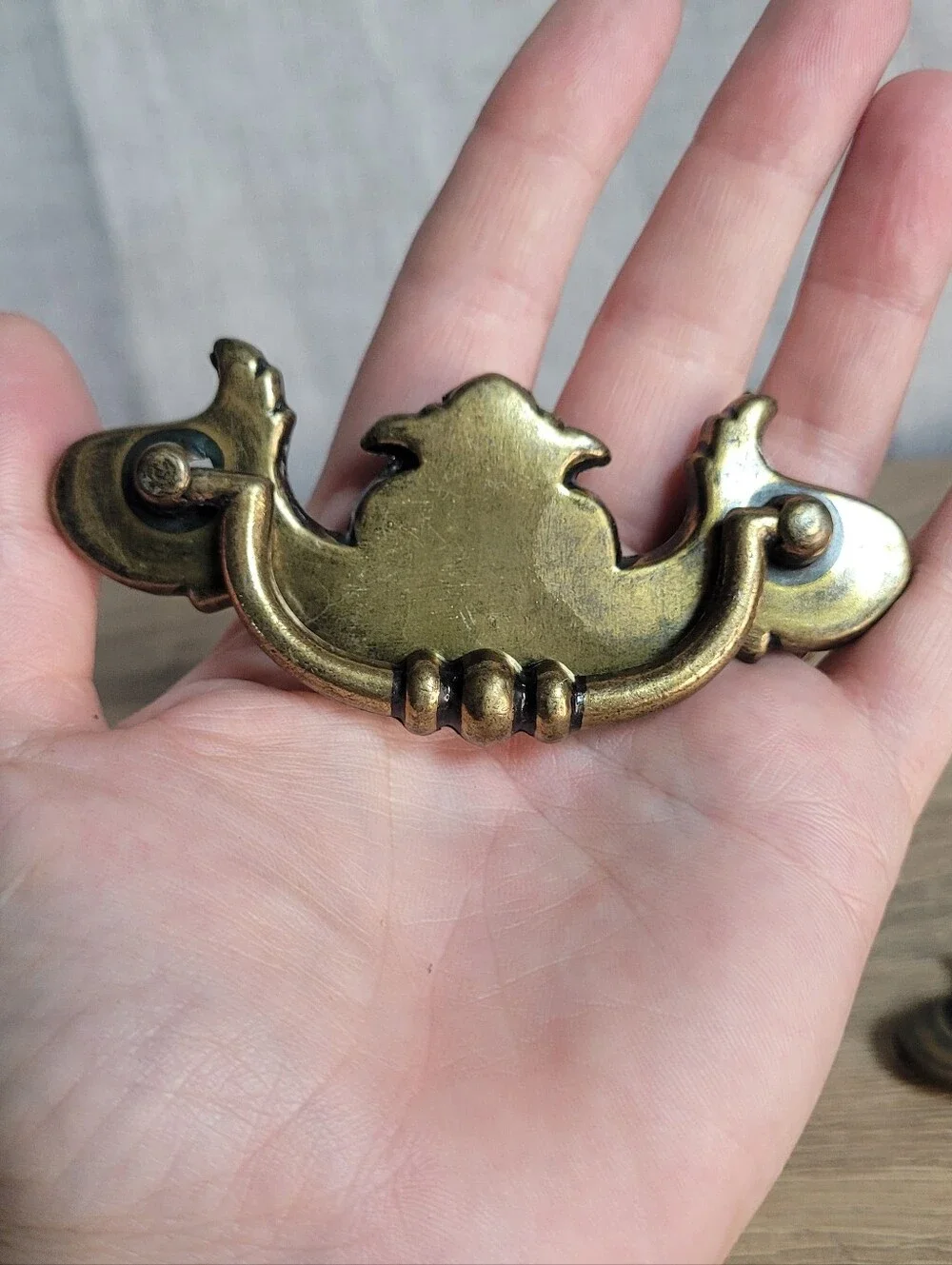 Antique Brass Drawer Pulls - Set of 4